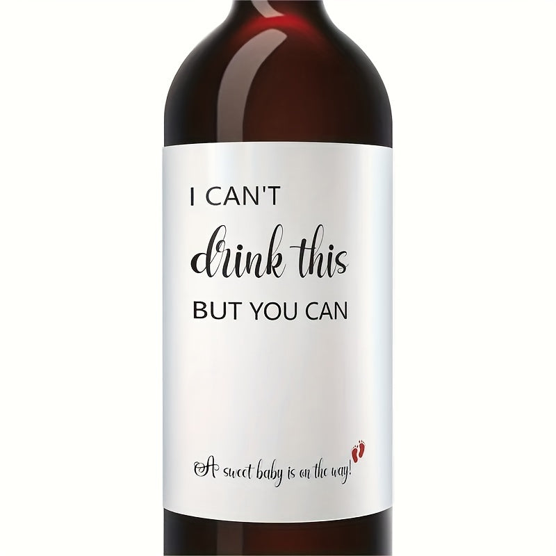 6pcs Pregnancy Wine Labels - Fun and Festive Designs