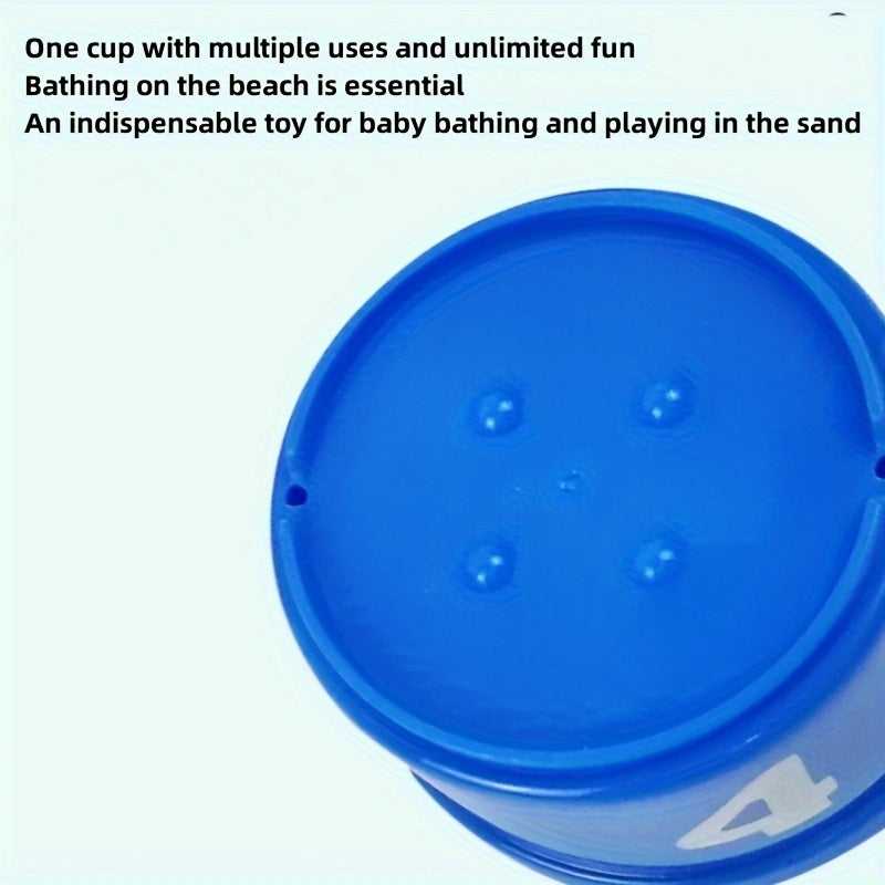 9pcs Fun Digital Stack Cup Science And Education Bath Toy