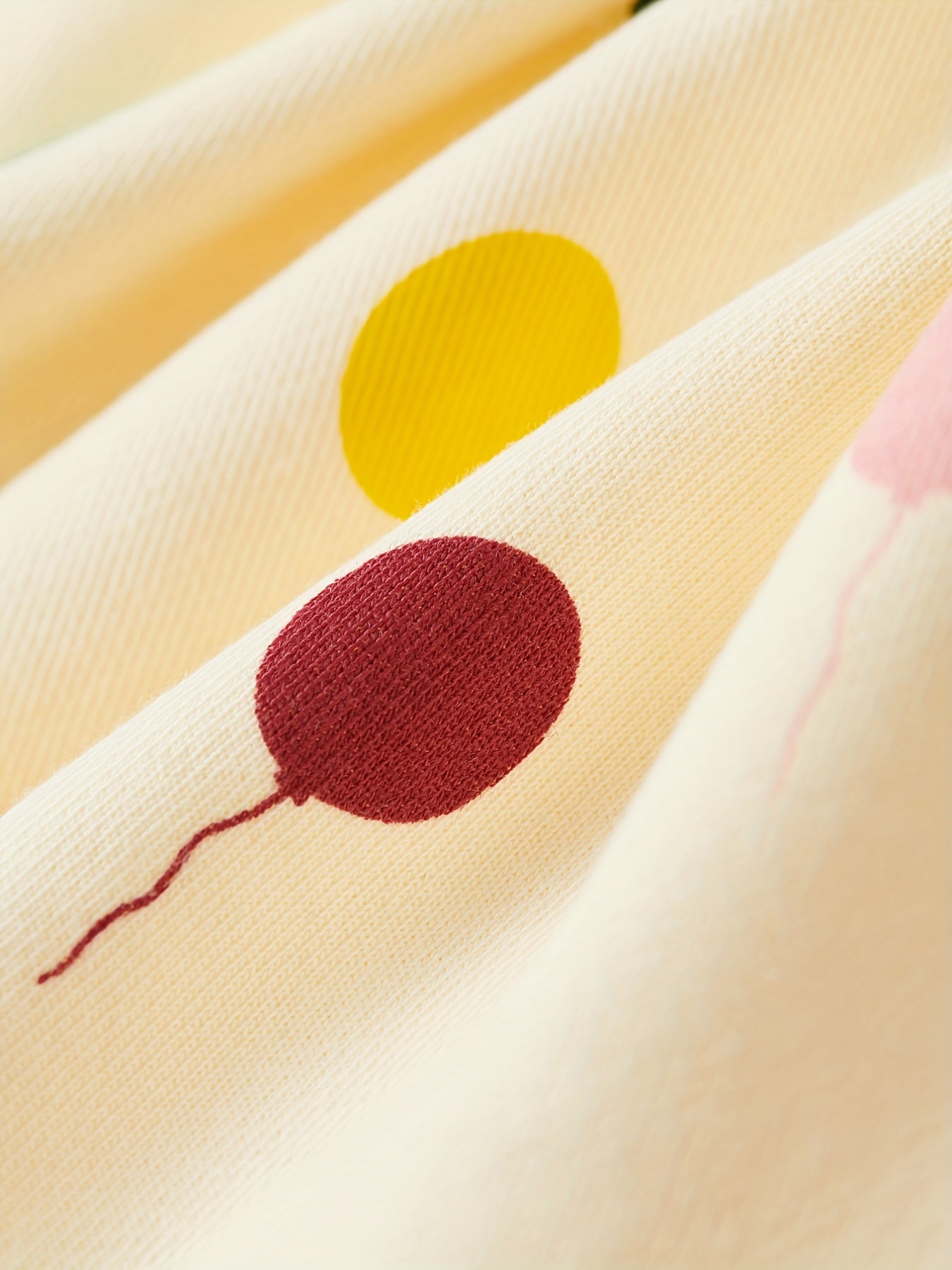 Baby Girl Colorful Balloon Long-sleeved Cotton Dress