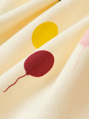 Baby Girl Colorful Balloon Long-sleeved Cotton Dress