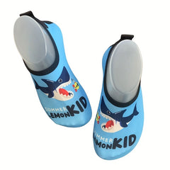 Girl's Shark Pattern Water Socks Non Slip Shoes