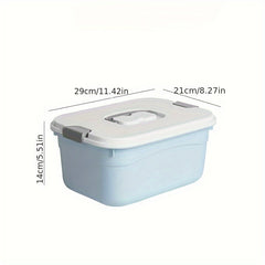 Plastic Storage Basket with Lid for Snacks Cosmetics Dormitory Desktop