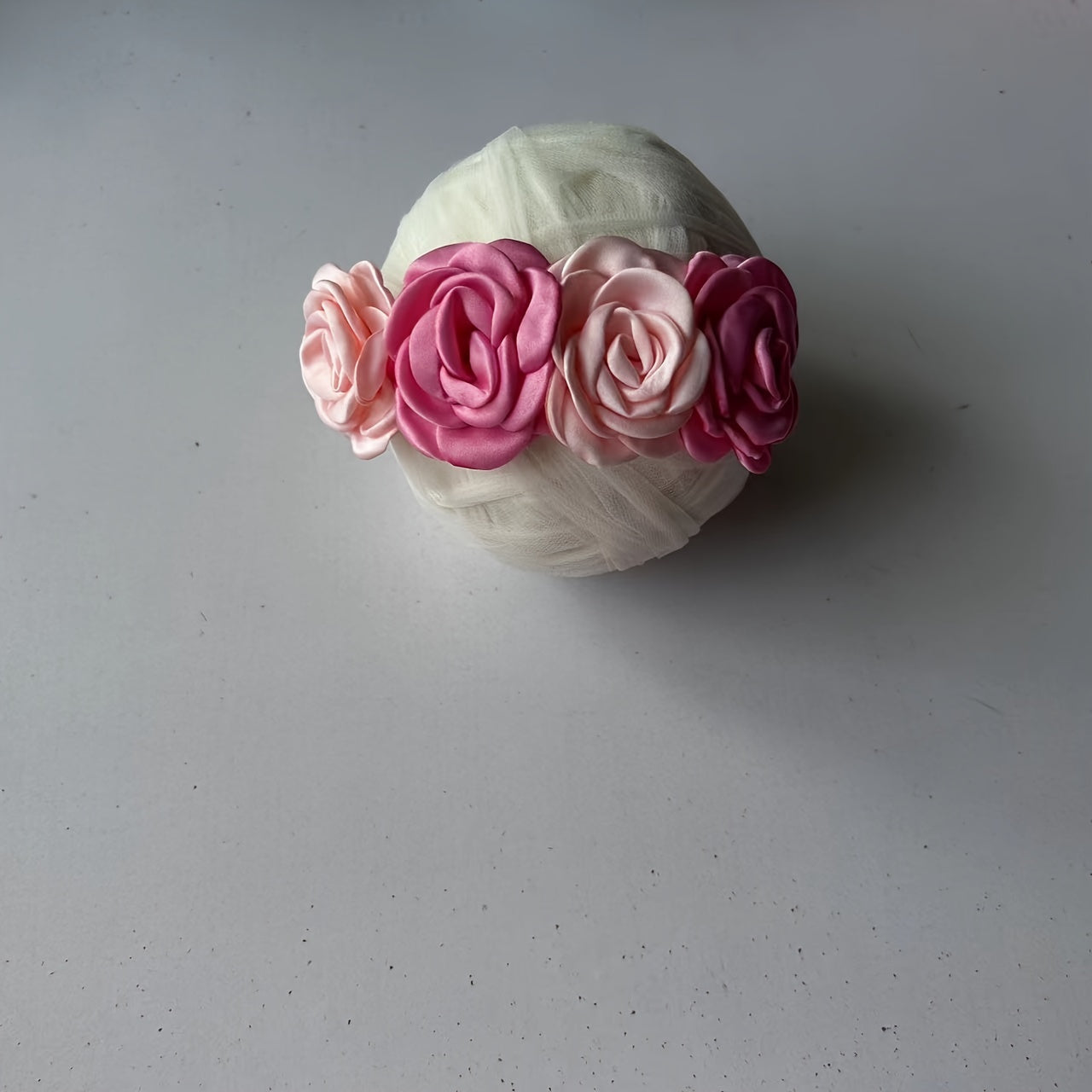 Pink Ballet Skirt Set with Floral Headband - Newborn Girls