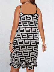 Geo Print Stretch Cami Sleep Dress