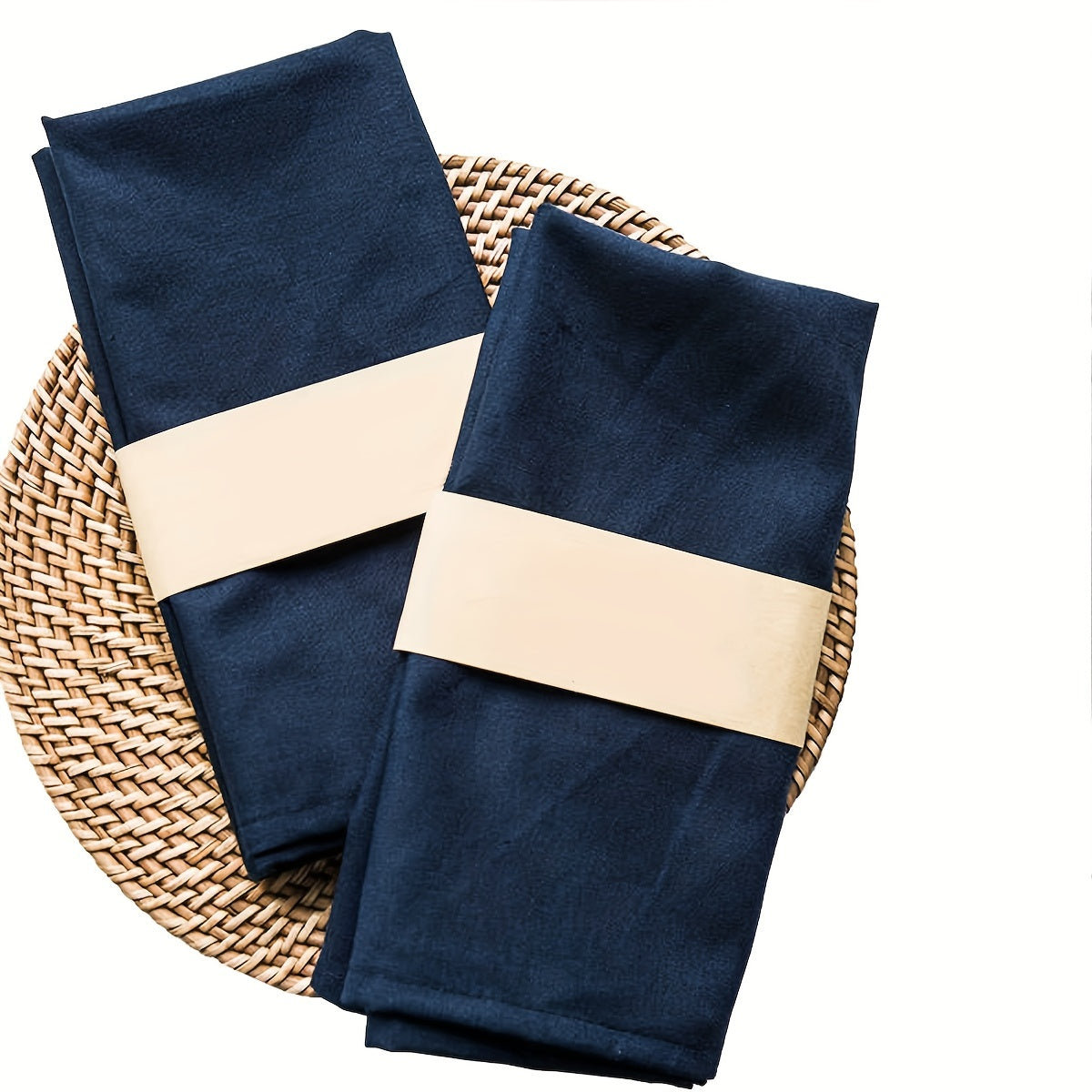 6pcs Polyester Navy Napkin Cloth for Dining Table Decor