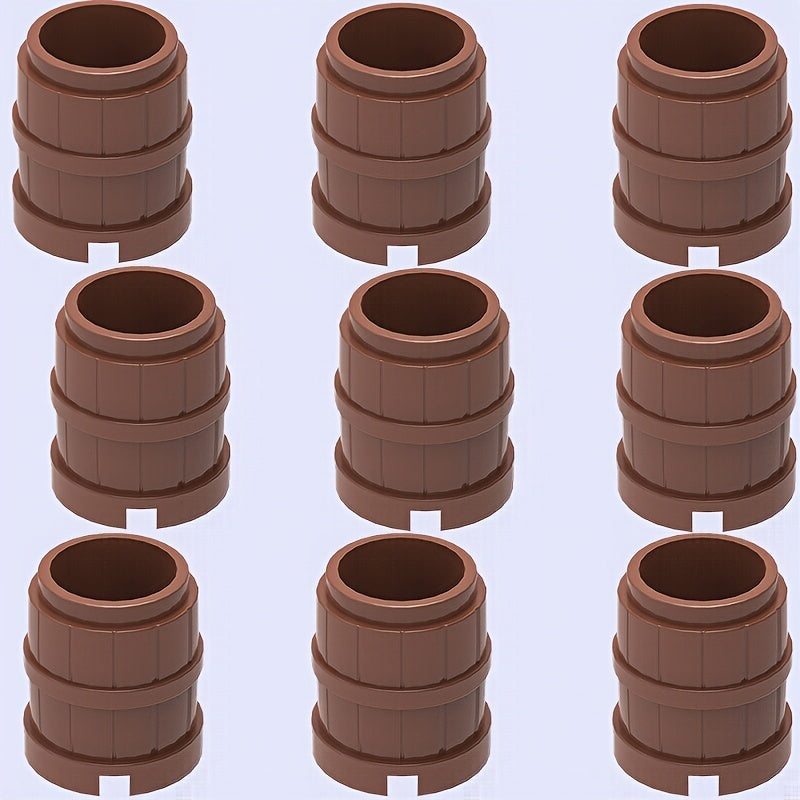 9 Piece ABS Building Blocks Water & Wine Barrels Set