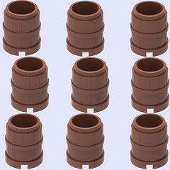 9 Piece ABS Building Blocks Water & Wine Barrels Set