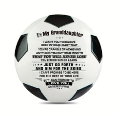 Soccer Ball Football To My Granddaughter Size 5 Anniversary Birthday Wedding Gra