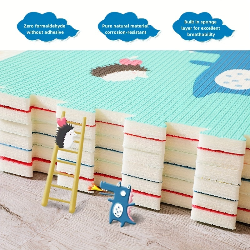 Interlocking Foam Baby Play Mat Floor Tiles for Crawling, Soft Kid Rug