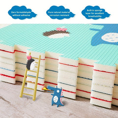 Interlocking Foam Baby Play Mat Floor Tiles for Crawling, Soft Kid Rug