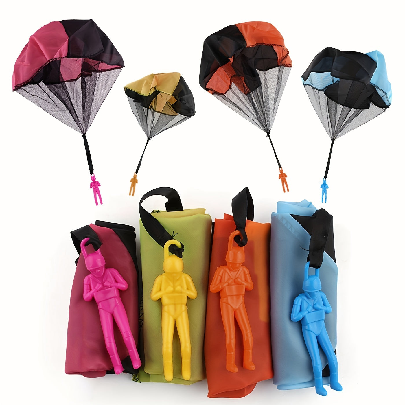 Parachute Toy Set for Outdoor Adventure - 4pcs