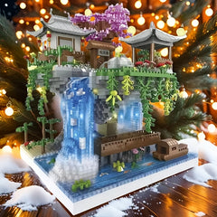 Peach Blossom Pool DIY Building Blocks Creative Puzzle Adults Puzzle Toys