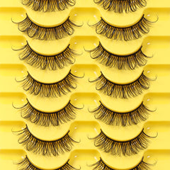 10 Pairs Natural Synthetic Fiber False Eyelashes
