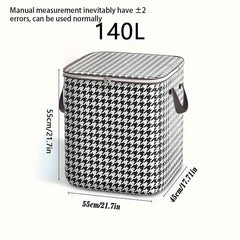 Houndstooth Pattern Storage Box Zipper Organizer