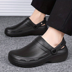 Men's Slip On Platform Clogs Garden Shoes Chef Nurse Work Shoes