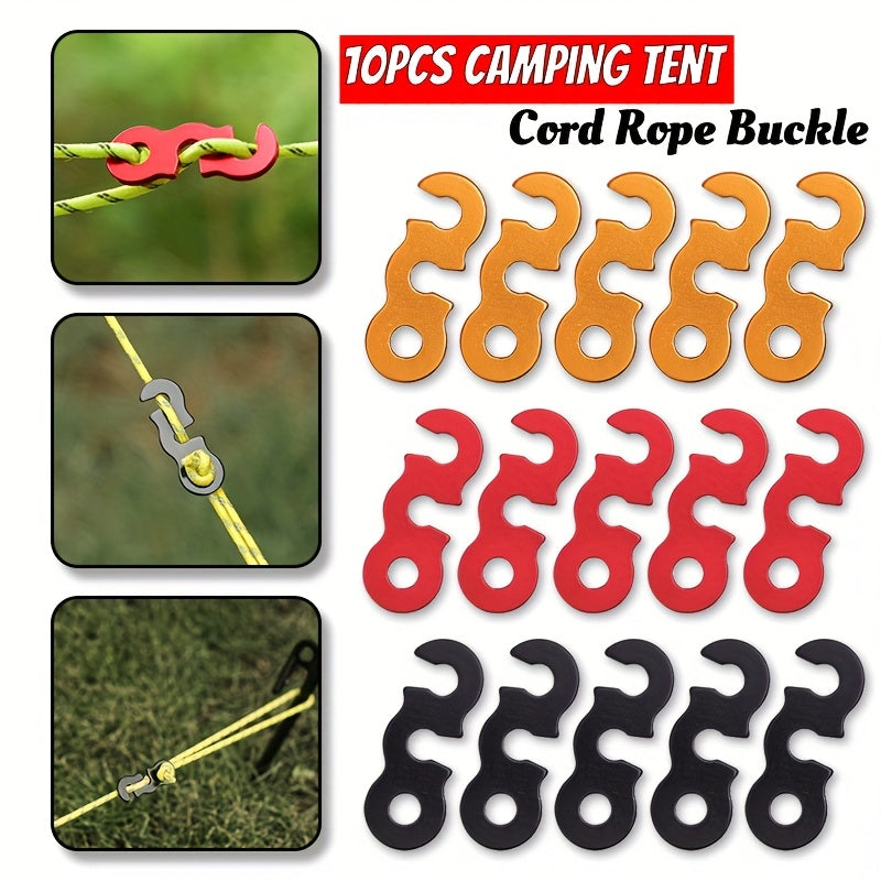 10pcs Adjustable Tent Cord Rope Buckles Tensioners Fastener