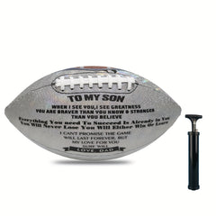 Engraved Glitter American Football Size 9 Football Training Equipment From Dad