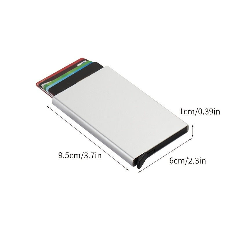 RFID Alum. Card Holder Slim Mini Pop Up Metal Wallet