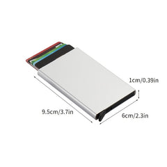 RFID Alum. Card Holder Slim Mini Pop Up Metal Wallet