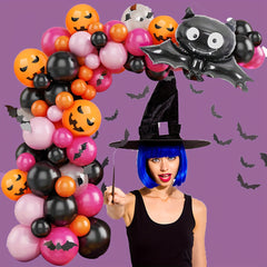 115pcs Halloween Balloons Bat Arch Christmas Halloween Thanksgiving Gift