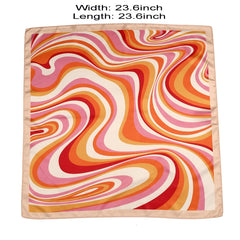 Women's Satin Square Scarf Large Neckerchief Accessory