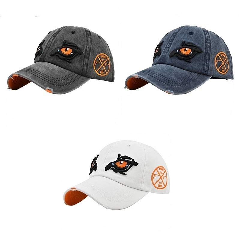 Cartoon Eyes Embroidery Baseball Cap Hip Hop Sports Hat