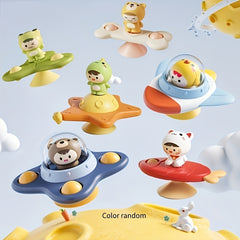 Rocket Suction Cup Spinning Top Baby Toy
