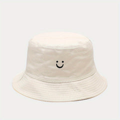 Embroidery Bucket Hat Men's Women's Foldable Fisherman Caps Sun Hat
