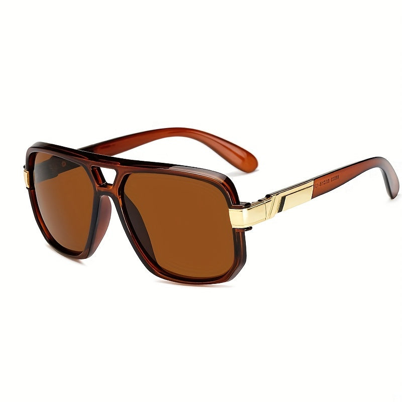 Vintage Classic Sunglasses with Leather Buckle Case