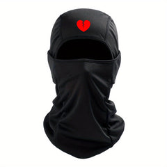 Heart Broken Print Cycling Mask Balaclava Outdoor Sports Windproof Sunscreen