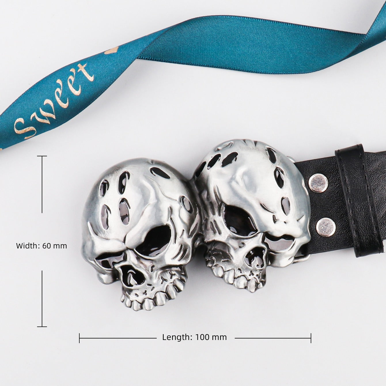 Men's Silver Metal PU Leather Belt