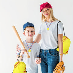 12pcs Softball Bracelet Wristband Silicone Rubber Bracelet Softball Team Gift