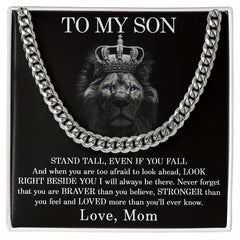 Son Cuban Chain Necklace Son Birthday Gift From Mom