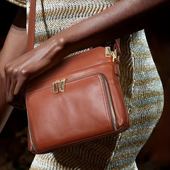 Stylish Brown Leather Crossbody Bag for Women