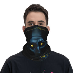 Retro Nun Pattern Beanie Scarf Neck Gaiter Unisex Yellow Eye Sporty Outdoor