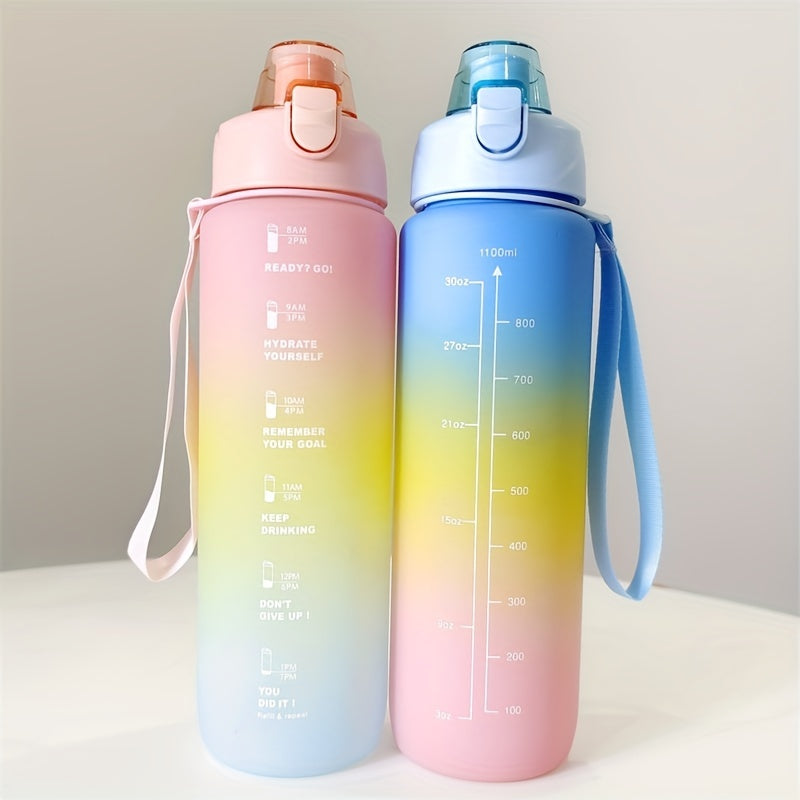 Sports Water Bottle Portable Gradient Bottle for Outdoor Fitness