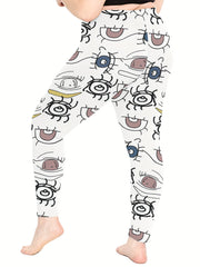 Women's Funny Eyes Print Yoga Leggings