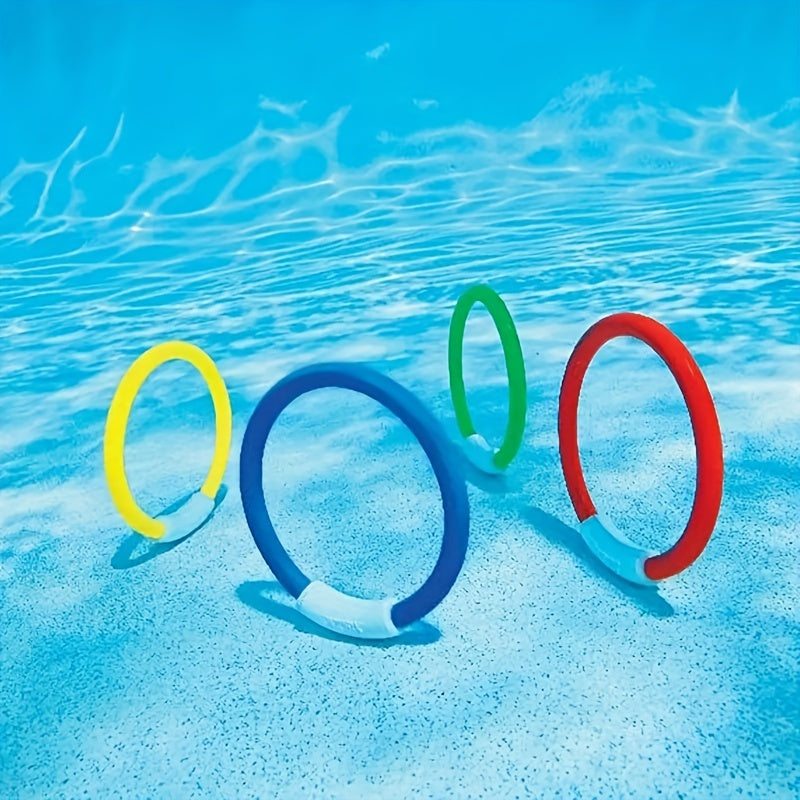 4pcs Diving Rings for Pool Snorkeling Training Props