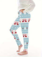Colorblock Graphic Print High Stretch Leggings