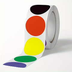 500 Pieces Round Blank Sticker Hand written Label Dot Label Roll
