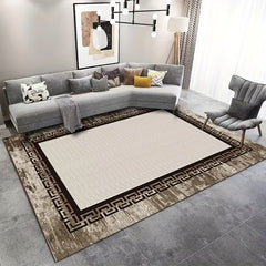Vintage Nordic Area Rug Light Geometric Pattern Indoor Mat