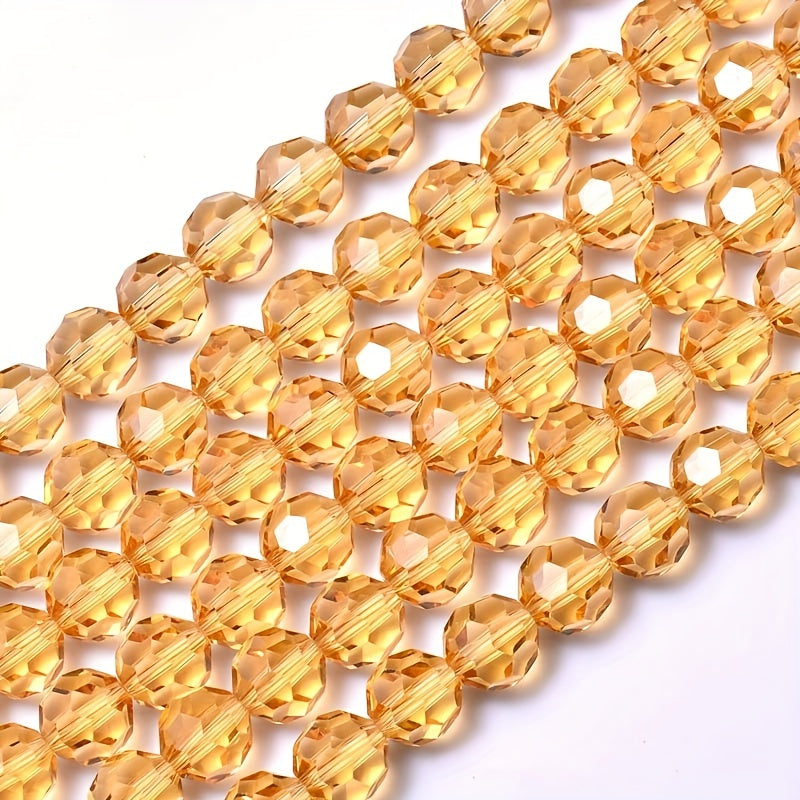 50pcs 8 6mm 32side Faceted Crystal Glass Beads Colorful Spacer Beads DIY Jewelry