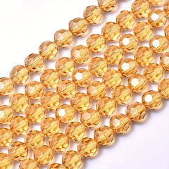 50pcs 8 6mm 32side Faceted Crystal Glass Beads Colorful Spacer Beads DIY Jewelry