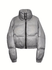 Warm Zip Up Parka Winter Outerwear