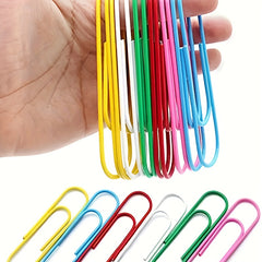 Multicolored Jumbo Coated Paper Clips 100mm - 12 or 5 Packs