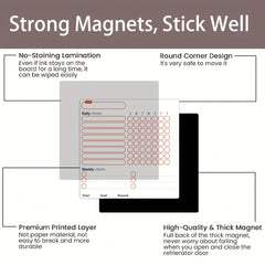 2 Pcs Magnetic Chore Chart For Students