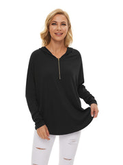 Solid Long Sleeve Hoodie Casual Every Sweatshirt For Spring & Fall