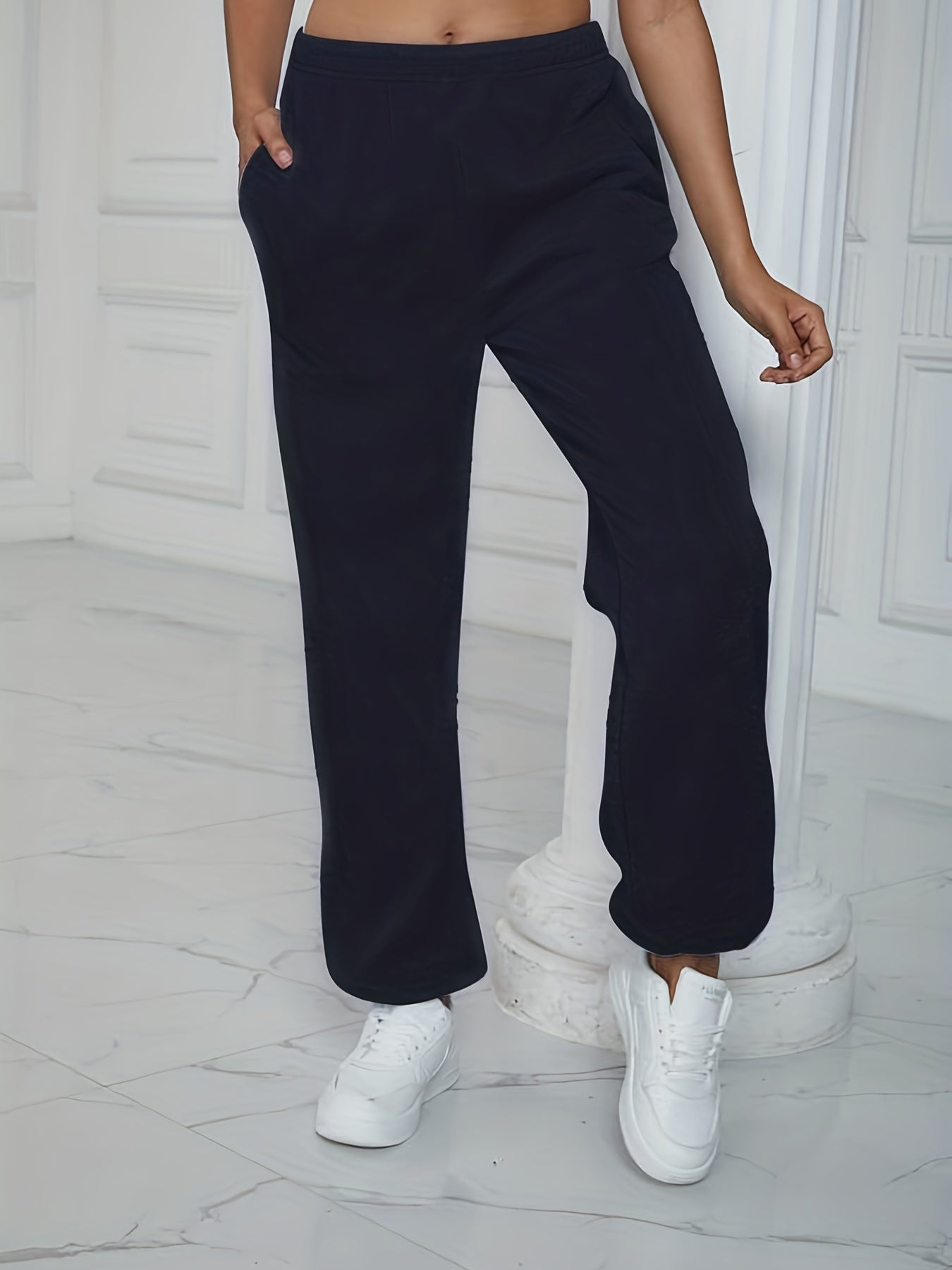 Versatile Jogger Pants Casual Elastic Waist Sweatpants Women's Clothing