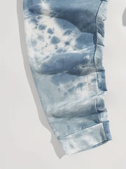 Tie Dye Drawstring Sweatpants Straight Leg Loose Fit Pants Men's Casual Joggers