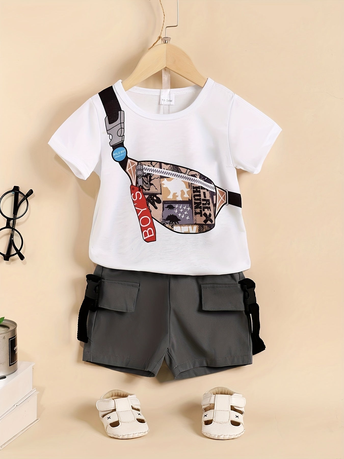 Boys Graphic T-shirt & Shorts Set for Summer